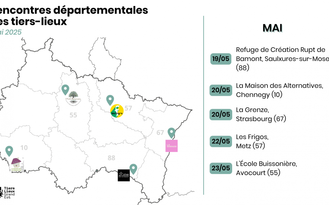 6 rencontres locales de tiers-lieux en avril et mai !
