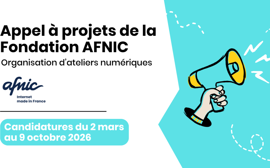 Appel à projets de la Fondation AFNIC pour organiser des ateliers numériques